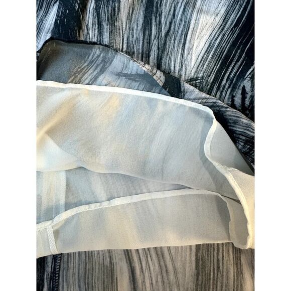 100% Silk Lafayette 148 Blouse Lined Tank Gray Marbled Dressy Workware - Size 2 - Picture 9 of 10